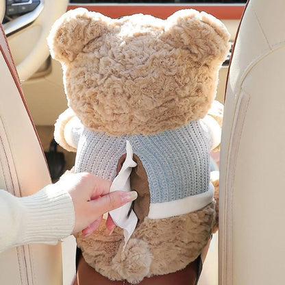 Car Comfort Pro: 2-in-1 Plush Tissue & Trash Organizer