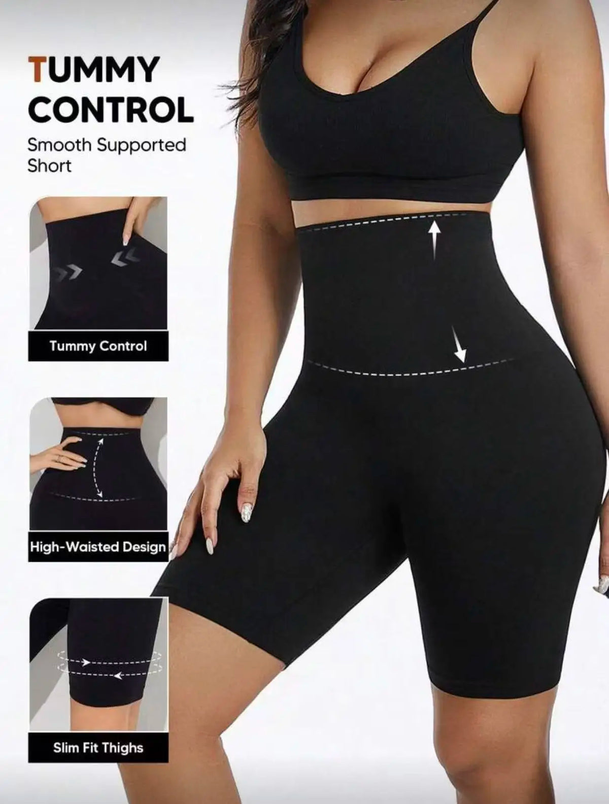 Seamless High Waist Body Shaper Shorts